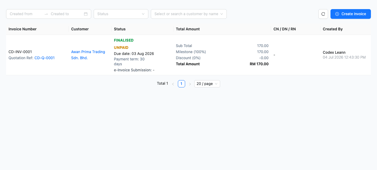 TREX Grow invoice workflow screen shown as part of the 30-day trial